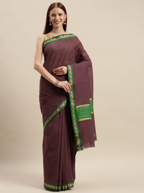

The Chennai Silks Brown Woven Design Pure Cotton Saree