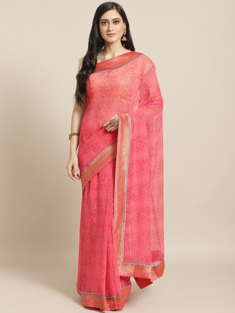 

Vishal Prints Pink Printed Saree