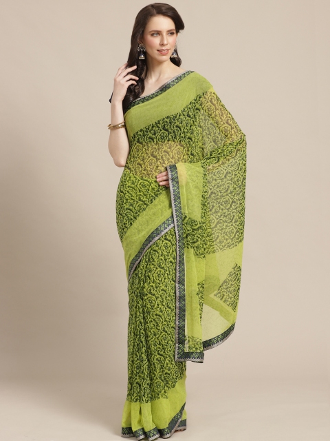 

KALINI Green Printed Saree