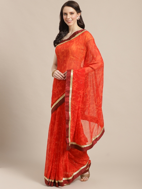 

KALINI Red Printed Saree
