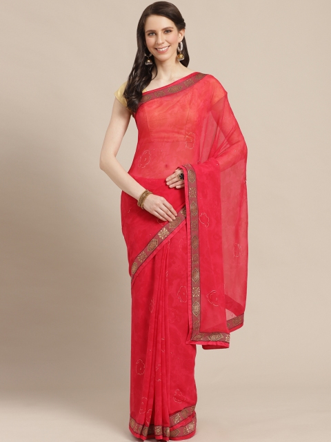 

KALINI Pink Printed Saree