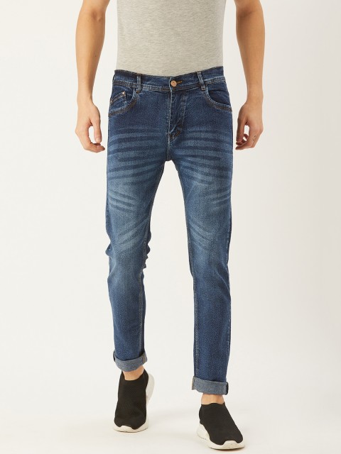 

PARIS HAMILTON Men Navy Blue Skinny Fit Mid-Rise Clean Look Stretchable Jeans