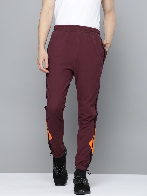 

HRX by Hrithik Roshan Men Fig Colourblock Slim Fit Bio-Wash Antimicrobial Lifestyle Jogger, Burgundy