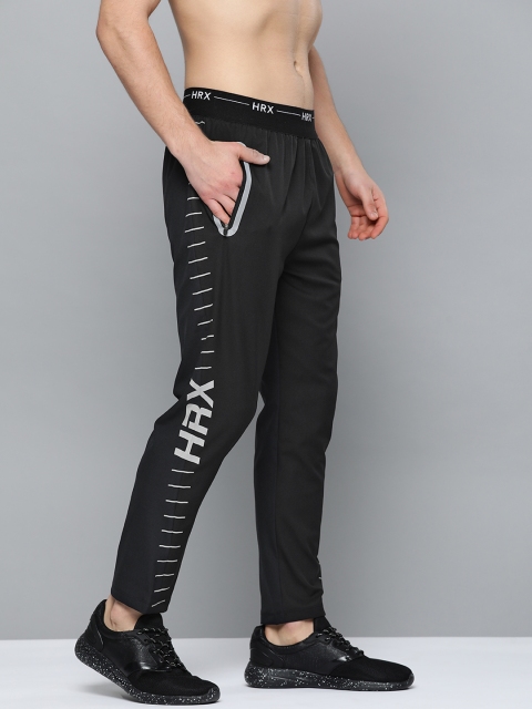 

HRX by Hrithik Roshan Men Jet Black Solid Slim fit Antimicrobial Lycra Running Track Pants