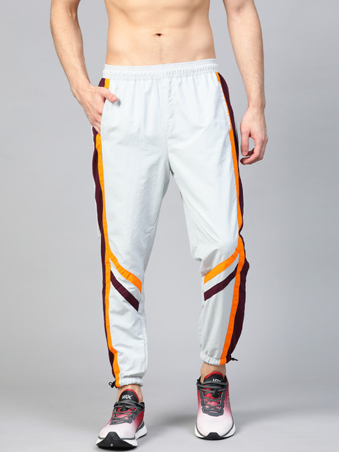 

HRX by Hrithik Roshan Men Gery Volet Colourblock Regular Fit Rapid-Dry Lifestyle Jogger, Grey