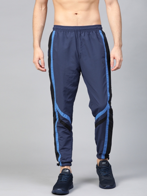 

HRX by Hrithik Roshan Men Medieval Blue Colourblock Regular Fit Rapid-Dry Lifestyle Jogger