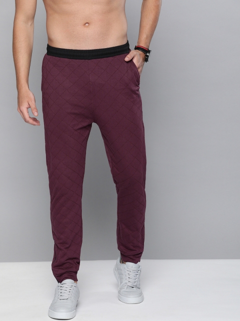 

HRX by Hrithik Roshan Men Fig Solid Slim Fit Bio-Wash Antimicrobial Lifestyle Jogger, Burgundy
