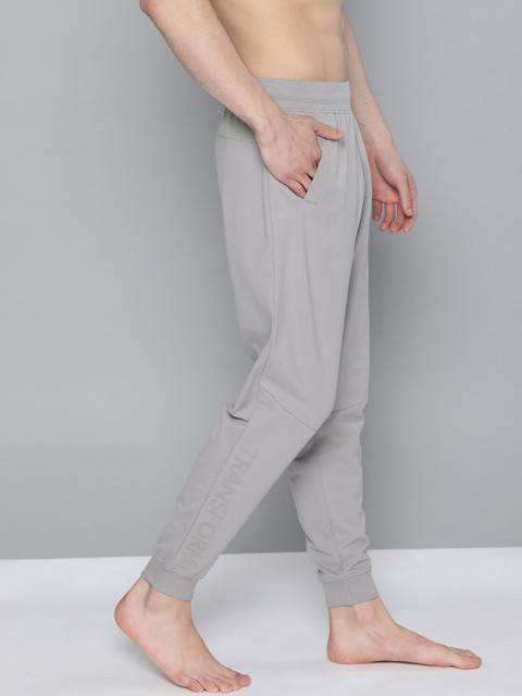 

HRX by Hrithik Roshan Men Grey Solid Regular Fit Organic Cotton Bio-Wash Yoga Joggers