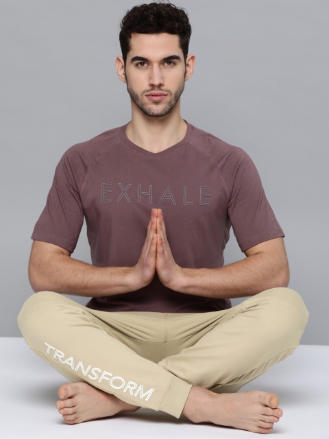 

HRX by Hrithik Roshan Men Twill Solid Regular Fit Organic Cotton Bio-Wash Yoga Jogger, Beige