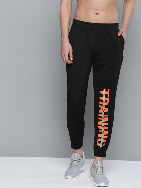 

HRX by Hrithik Roshan Men Jet Black Regular Fit Rapid-Dry Antimicrobial Training Joggers