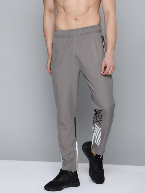 

HRX by Hrithik Roshan Men Shark Slim fit Antimicrobial Rapid-Dry Training Track Pants, Grey