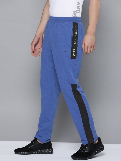 

HRX by Hrithik Roshan Men Strong Blue Melange Solid Melange Lifestyle Track Pants