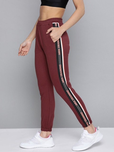 

HRX by Hrithik Roshan Women Zinfandel Slim Fit Bio-Wash Antimicrobial Training Joggers, Maroon