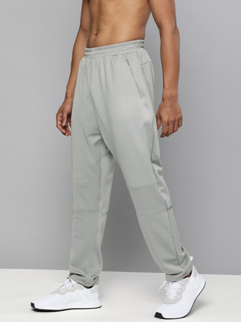 

HRX by Hrithik Roshan Men Wet Weather Solid Antimicrobial Rapid-Dry Training Track Pants, Grey melange
