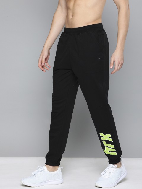 

HRX by Hrithik Roshan Men Black Solid Regular Fit Bio-Wash Antimicrobial Lifestyle Joggers