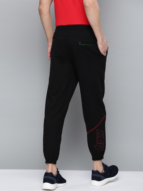 

HRX by Hrithik Roshan Men Black Bio-Wash Antimicrobial Lifestyle Joggers