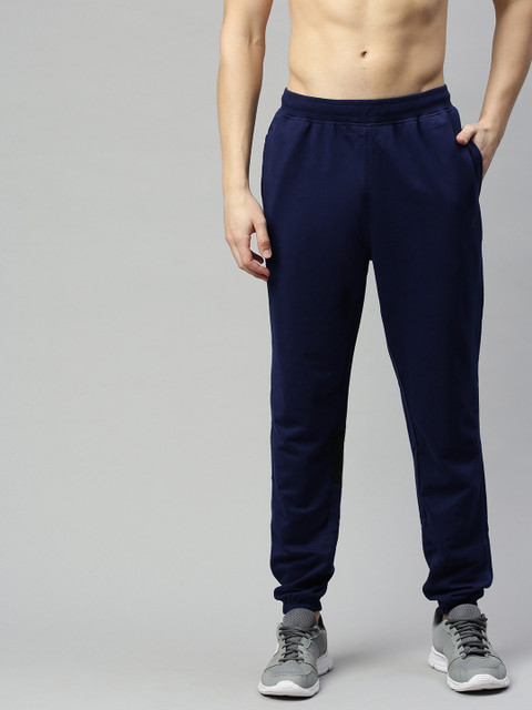 

HRX by Hrithik Roshan Men Navy Blue Solid Regular Fit Bio-Wash Lifestyle Joggers