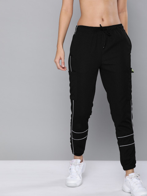 

HRX by Hrithik Roshan Women Jet Black Solid Slim Fit Rapid-Dry Lifestyle Jogger
