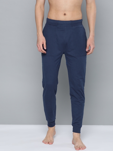 

HRX by Hrithik Roshan Men Medival Blue Regular Fit Organic Cotton Bio-Wash Yoga Joggers, Navy blue