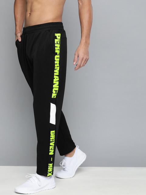 

HRX by Hrithik Roshan Men Anthracite Antimicrobial Rapid-Dry Training Track Pants, Black