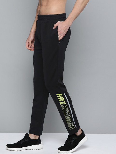 

HRX by Hrithik Roshan Men Anthracite Slim fit Antimicrobial Rapid-Dry Running Track Pants, Black