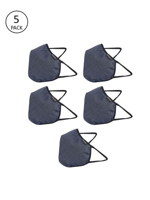 

Richlook Women Blue 5 Pcs 3-Ply Denim Outdoor Reusable Masks