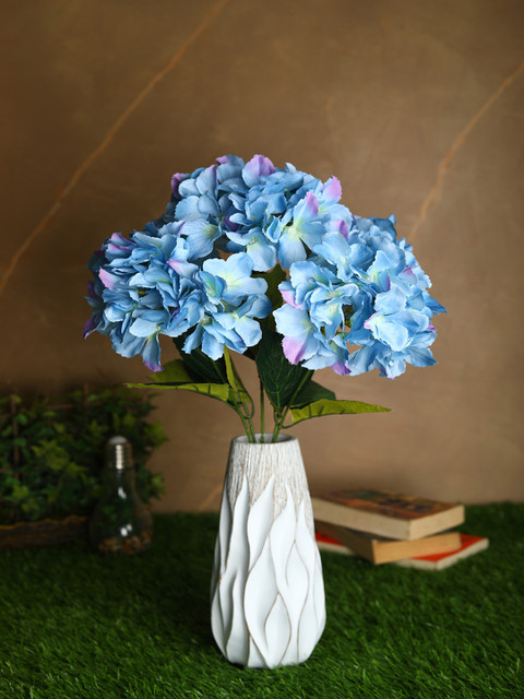 

PolliNation Blue & Green Decorative Artificial Hydrangea Flower Bunch