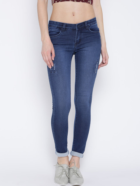 

Devis Blue Distressed Low-Rise Jeans