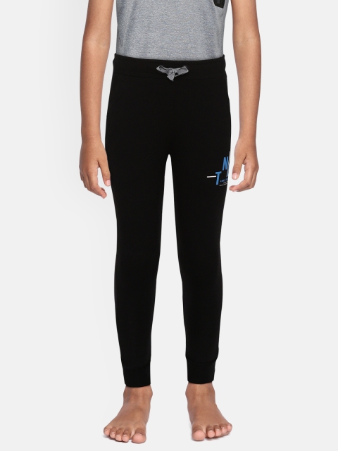 

Sweet Dreams Boys Black Solid Mid-Rise Lounge Joggers