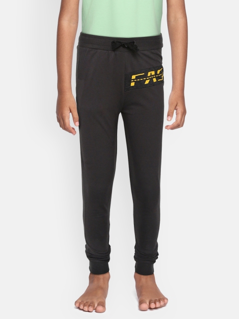 

Sweet Dreams Boys Charcoal Grey Solid Mid-Rise Lounge Joggers