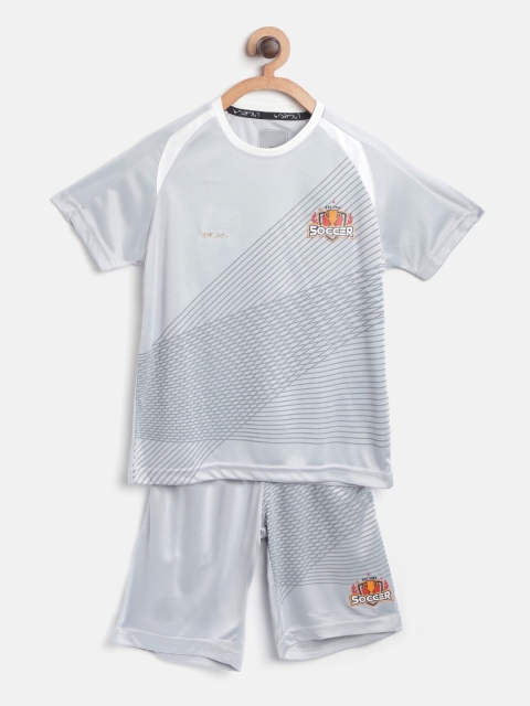 

Sweet Dreams Boys Grey Geometric Print Workout T-shirt with Shorts