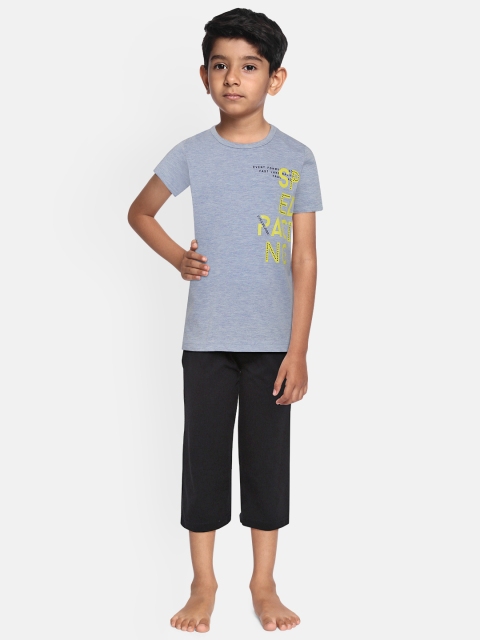

Sweet Dreams Boys Blue & Black Printed Night Suit