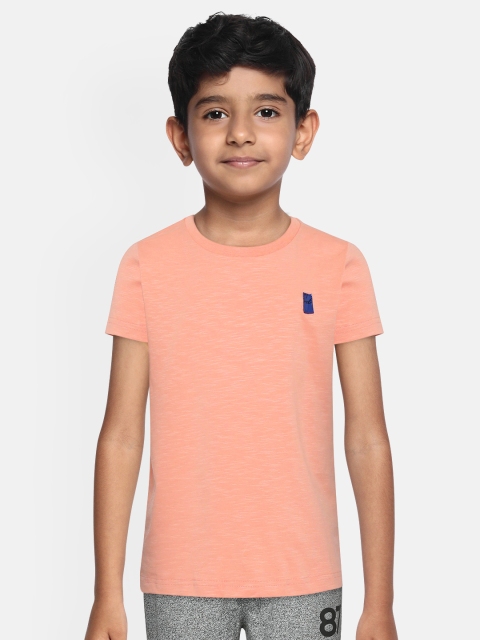 

Sweet Dreams Boys Peach-Coloured Solid Round Neck T-shirt
