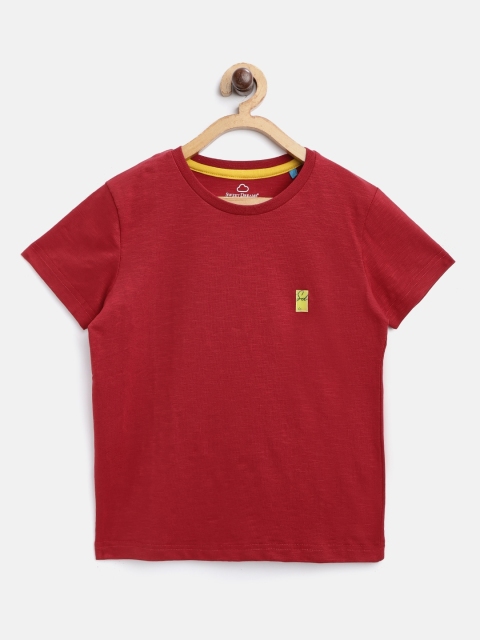 

Sweet Dreams Boys Maroon Solid Round Neck T-shirt
