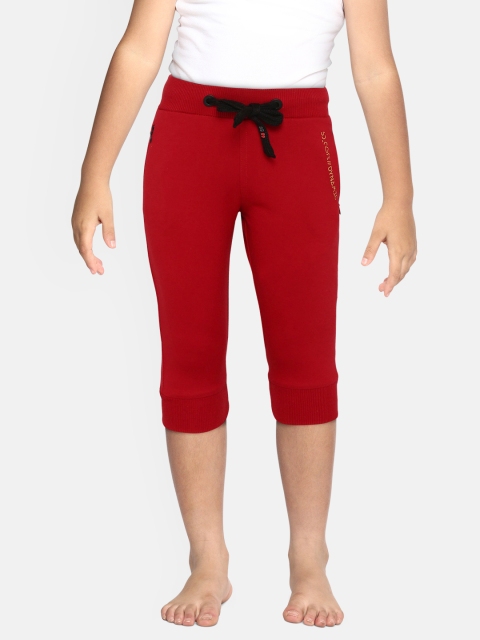 

Sweet Dreams Girls Red Solid Three-Fourth Lounge Joggers