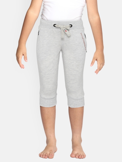 

Sweet Dreams Girls Grey Melange Solid Three-Fourth Lounge Joggers