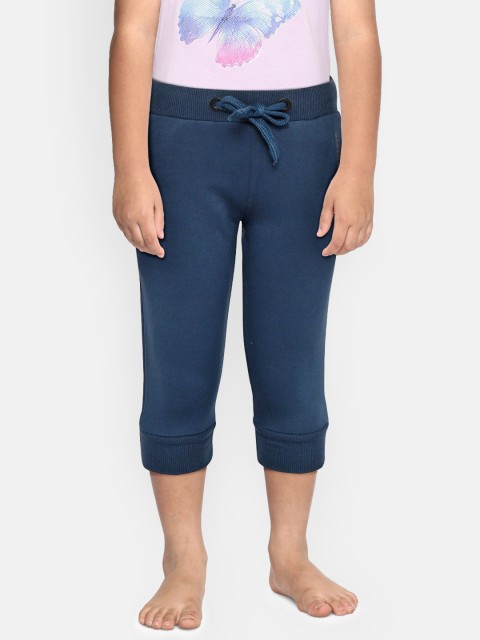

Sweet Dreams Girls Navy Blue Solid Three-Fourth Lounge Joggers