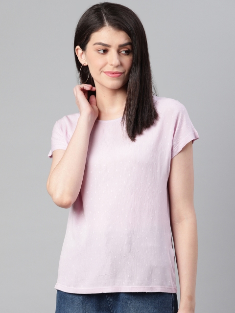 

Marks & Spencer Women Pink Self Design Top