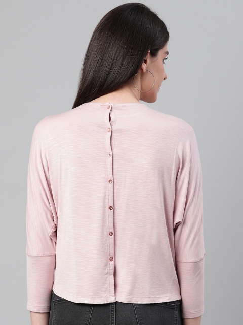 

Marks & Spencer Women Dusty Pink Solid Styled Back Top