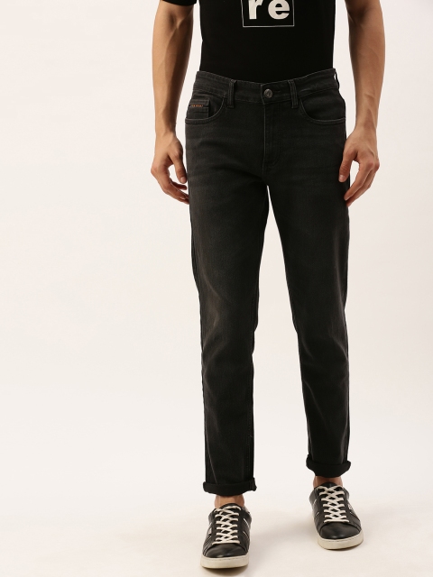 

The Indian Garage Co Men Black Slim Fit Mid-Rise Clean Look Stretchable Jeans