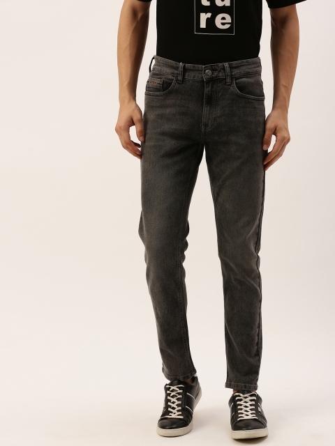 

The Indian Garage Co Men Black Slim Fit Mid-Rise Clean Look Stretchable Jeans