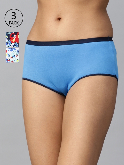 

Marks & Spencer Women Pack of 3 Hipster Briefs, Blue