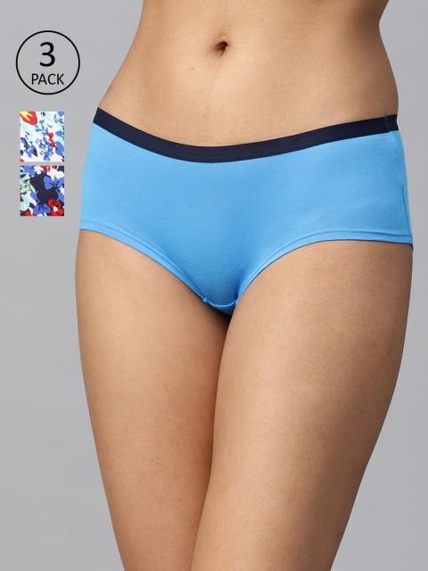 

Marks & Spencer Women Pack of 3 Hipster Briefs, Blue