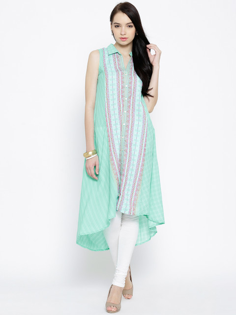 

BIBA Blue A-Line Kurta