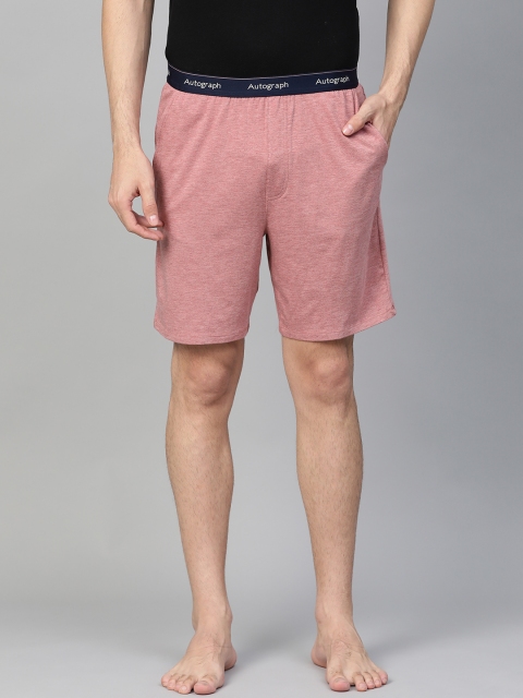 

Marks & Spencer Men Dusty Pink Solid Lounge Shorts