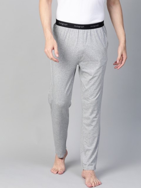 

Marks & Spencer Men Grey Melange Solid Lounge Pants