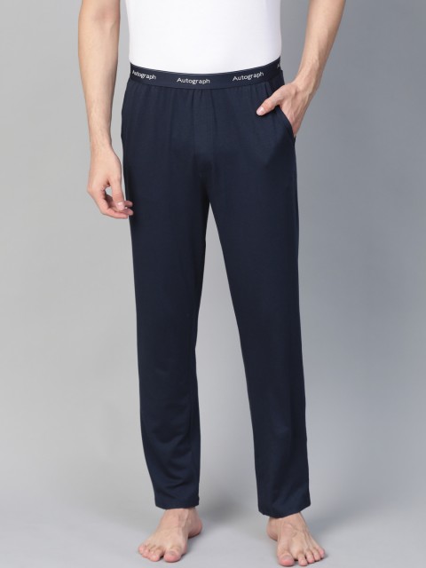 

Marks & Spencer Men Navy Blue Solid Lounge Pants