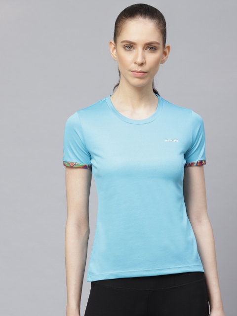 

Alcis Women Blue Solid Round Neck T-shirt