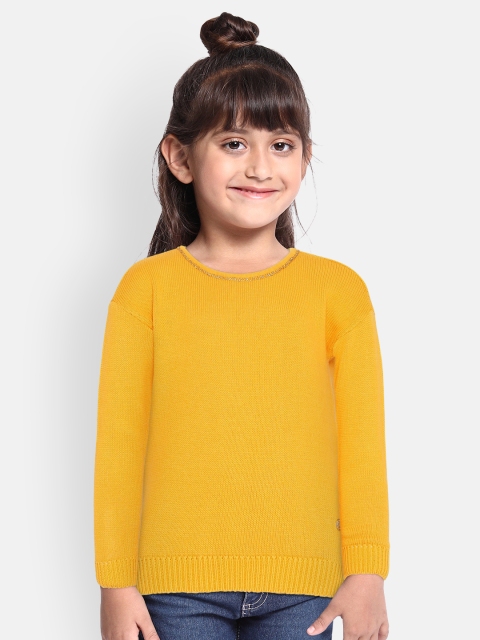 

Allen Solly Junior Girls Yellow Solid Pullover Sweater
