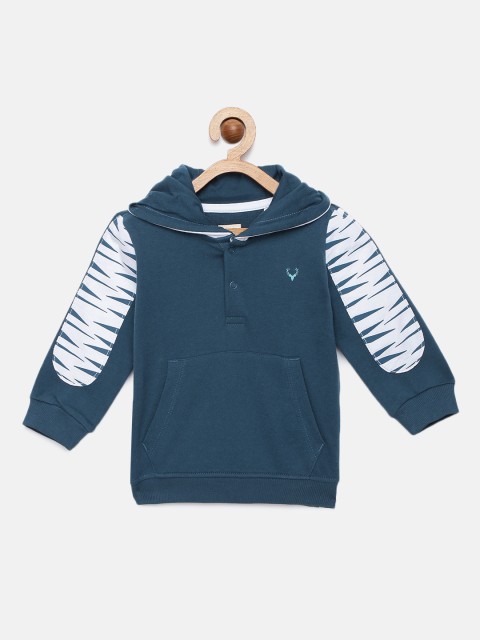 

Allen Solly Junior Boys Blue Hooded Sweatshirt